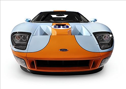 2006年,福特汽车,跑车,蓝色,橙色,正面