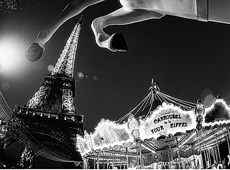 旋转木马,埃菲尔铁塔,巴黎,法国