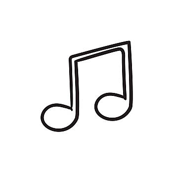 音符,素描,象征,矢量,隔绝,背景,网站