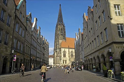 教堂,市场,北莱茵威斯特伐利亚,德国