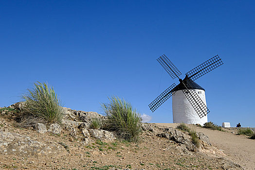 风车,路线,堂吉诃德,康斯艾格拉,托莱多省,西班牙,欧洲
