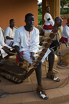 乌干达,传统,跳舞,乐器,竖琴