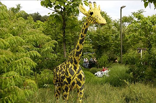 长颈鹿,乐高玩具,主题公园,德国