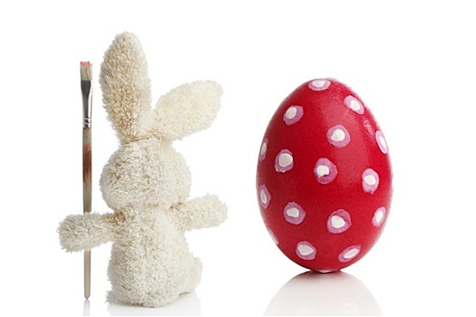 复活节兔子,颜料,红色,复活节彩蛋