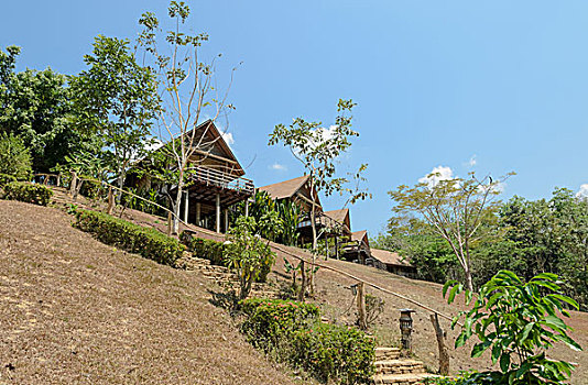 胜地,房子,山,泰国