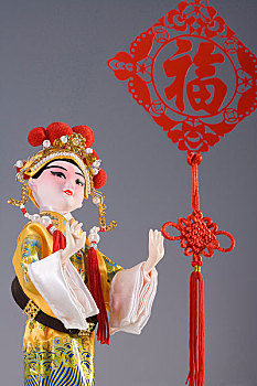 中国手工艺品－绢人