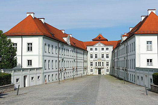 城堡,宫殿,内院,上巴伐利亚,巴伐利亚,德国,欧洲