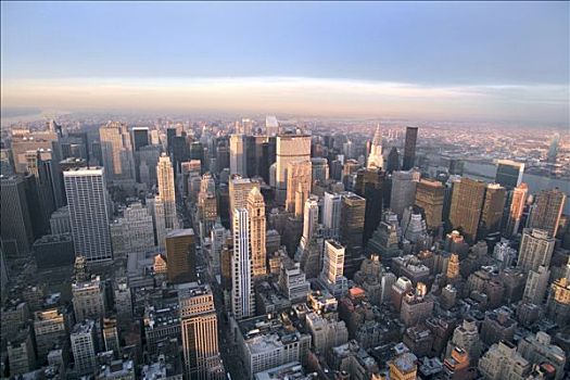美国,纽约,曼哈顿,风景,帝国大厦,夜光