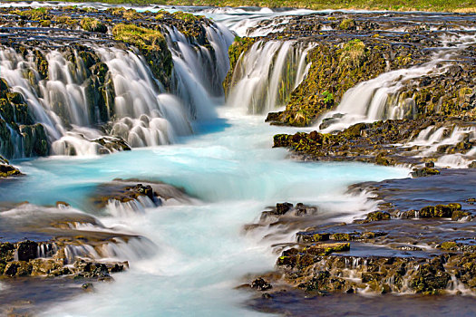 特写,瀑布,冰岛