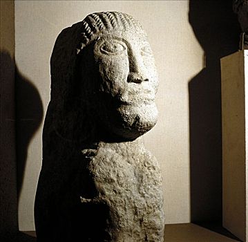 凯尔特,石头,头部,萨尔茨堡,奥地利,公元前1世纪,一世纪,艺术家,未知