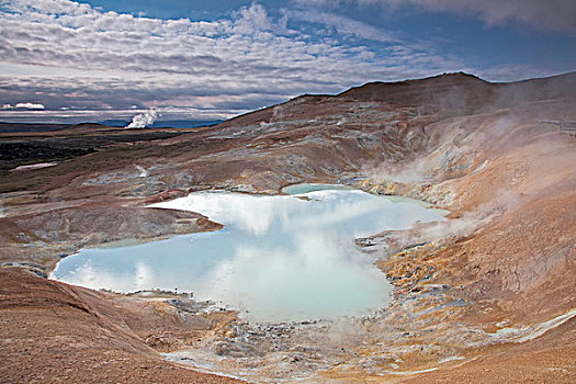矿物质,水池,米湖,冰岛