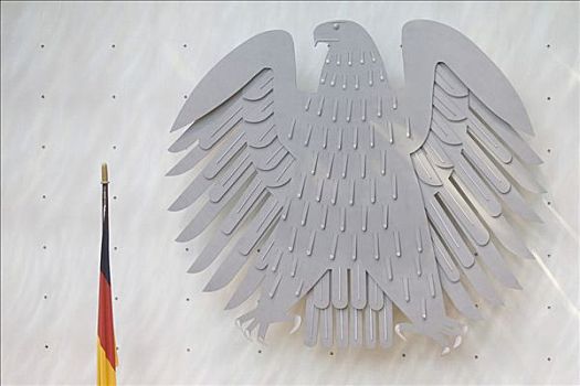 联邦,鹰,正面,墙壁,会议厅,国际,北莱茵威斯特伐利亚,德国,欧洲