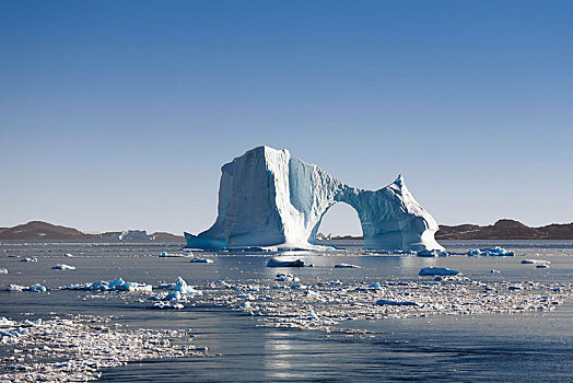 拱道,冰山,南极半岛,南极