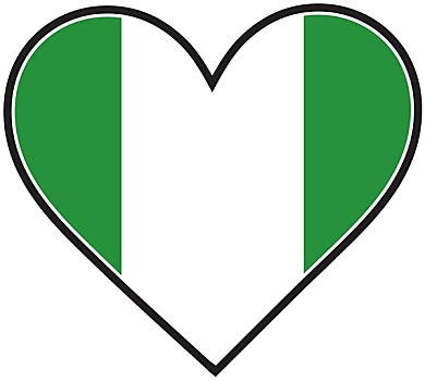 尼日利亚,心形,旗帜