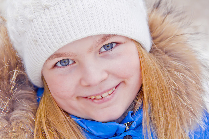 可爱,女孩,照片,蓝眼睛,白人,帽子_高清图片_全景视觉