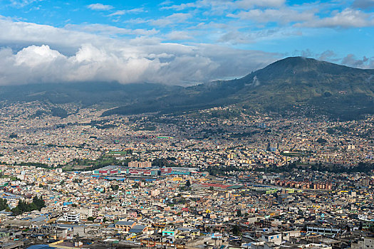 远眺,基多,省,厄瓜多尔,南美