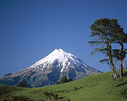 艾格蒙特国家公园,山,塔拉纳基,北岛,新西兰
