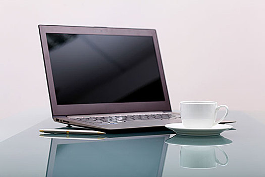 图像,商务,桌子,一杯咖啡,笔记本电脑