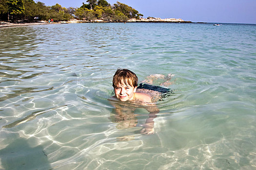 男孩,有趣,美好,温馨,海洋,享受,水