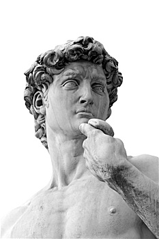 黑白,大卫像,雕塑,米开朗基罗,佛罗伦萨