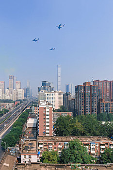 新中国成立70周年国庆阅兵空中飞机
