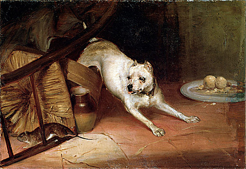 狗,追逐,19世纪,早,20世纪,艺术家