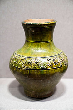 东汉,绿釉陶壶