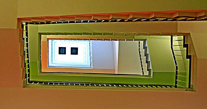 绿色,楼梯,俯视