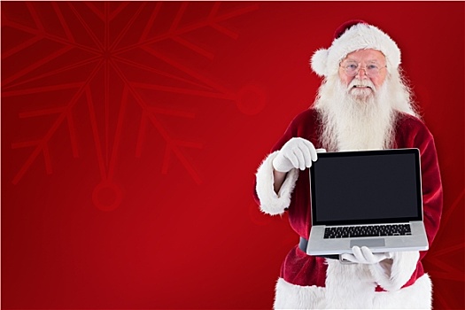 合成效果,图像,圣诞老人,礼物,笔记本电脑