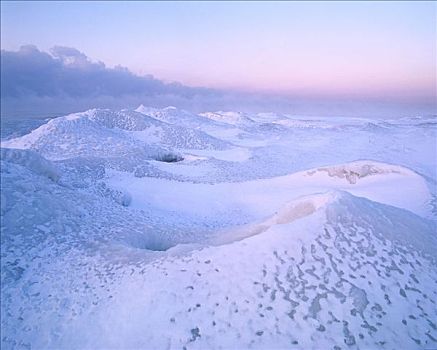 安大略湖,冬天,惠特比,安大略省,加拿大