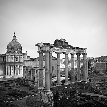 航拍,古罗马广场