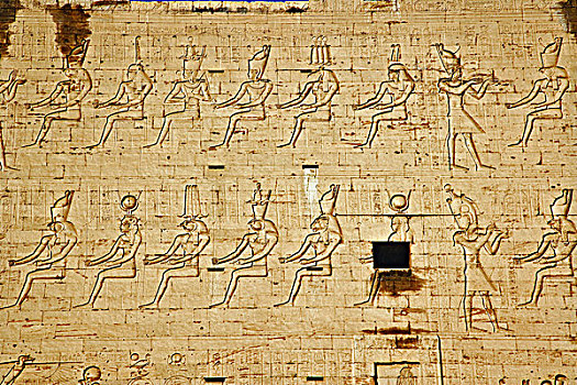 图像,法老,象形文字,入口,荷露斯神庙,伊迪芙,埃及