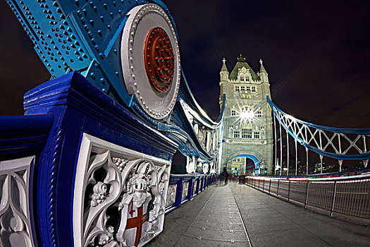 英国,英格兰,伦敦,塔桥,光亮,夜晚