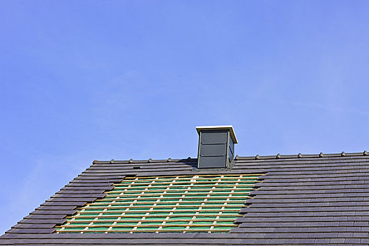 太阳能电池板,房子,屋顶,荷兰