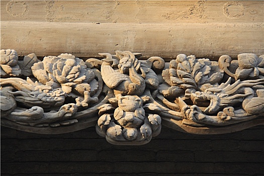 汾城文庙建筑上的木雕
