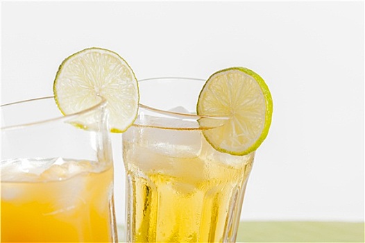 清爽,凉,夏日饮料,自制,柠檬水,橙汁