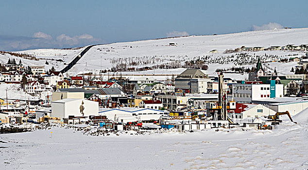 冰岛,俯视,城镇,年轻,画廊