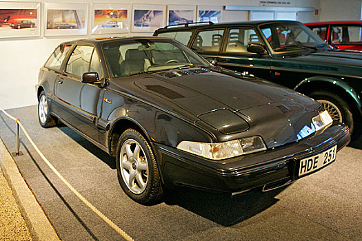 沃尔沃公司陈列室,1986年产的480型轿车