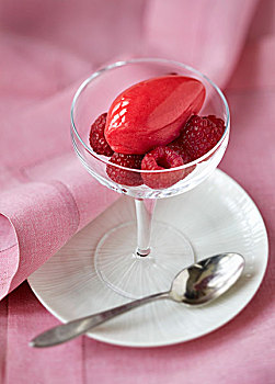 树莓果汁冰糕,新鲜,树莓