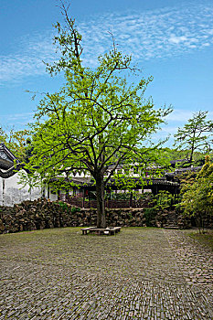 江苏无锡惠山,天下第二泉,园林建筑