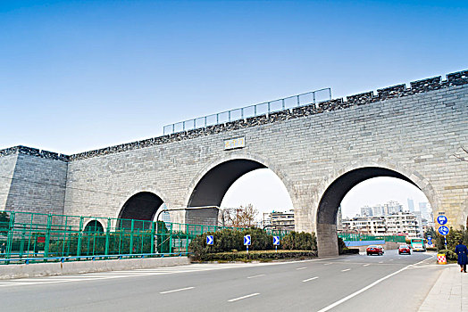 江苏省南京市明城墙长干门建筑景观