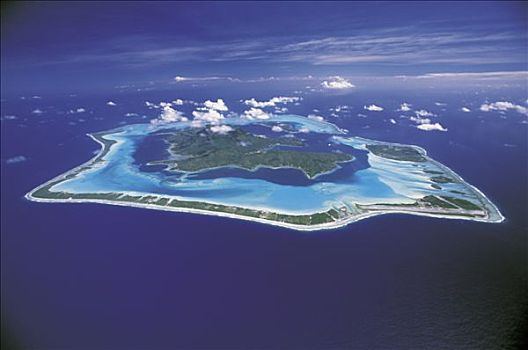 法屬玻利尼西亞,波拉島,航拍,島嶼