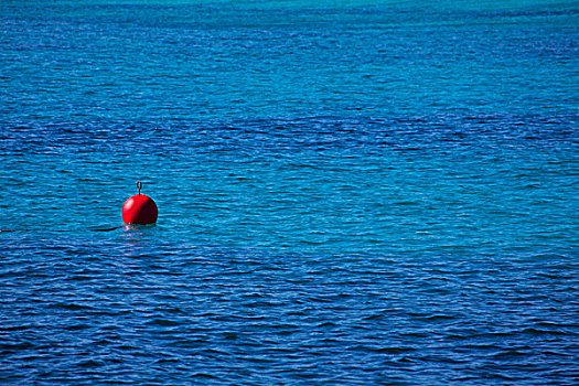 红色,浮漂,漂浮,蓝色,地中海,远景