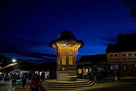 波黑-萨拉热窝的夜景