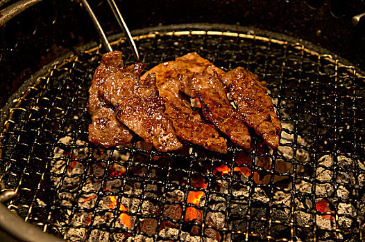 牛肉,桌子,烧烤,日本