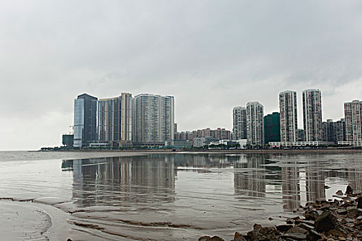 发达,海岸,山东,省,中国