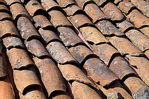 老,瓷砖,屋顶,加纳利群岛,西班牙,欧洲
