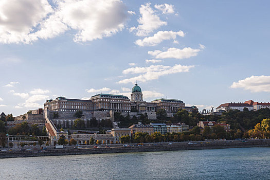 布达佩斯多瑙河上的风景与城堡