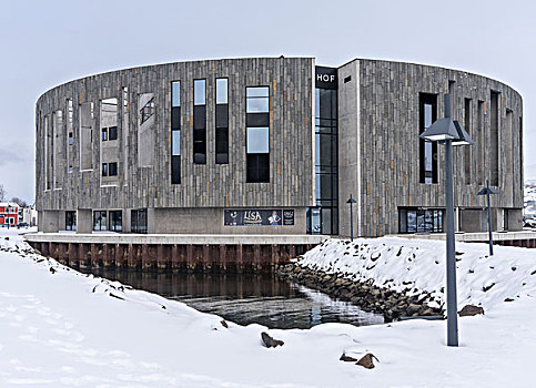 冬天,新,文化,会议,中心,样板,冰岛,当代建筑,大幅,尺寸