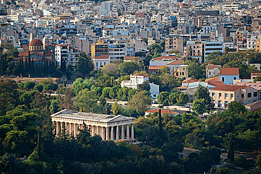 庙宇,山顶,雅典,希腊